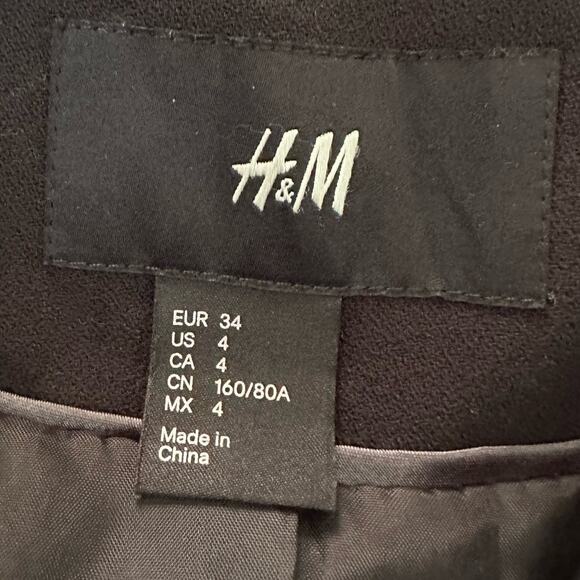 H&M Womens Jacket Chain Embeliished Shoulder Open Front Evening Party Goth | 4 - Picture 6 of 12